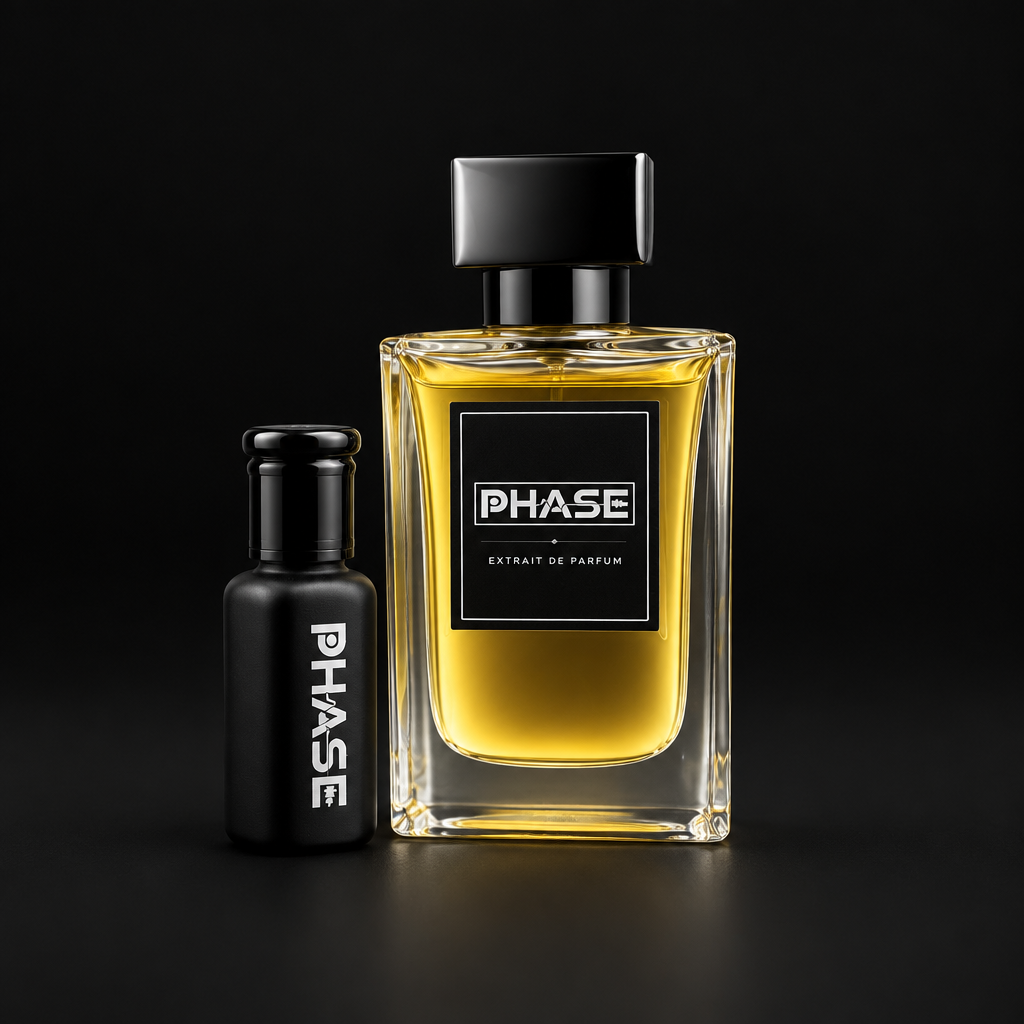 Homme Noir Intense 100ml Extrait and roller oil bundle by Phase Fragrances