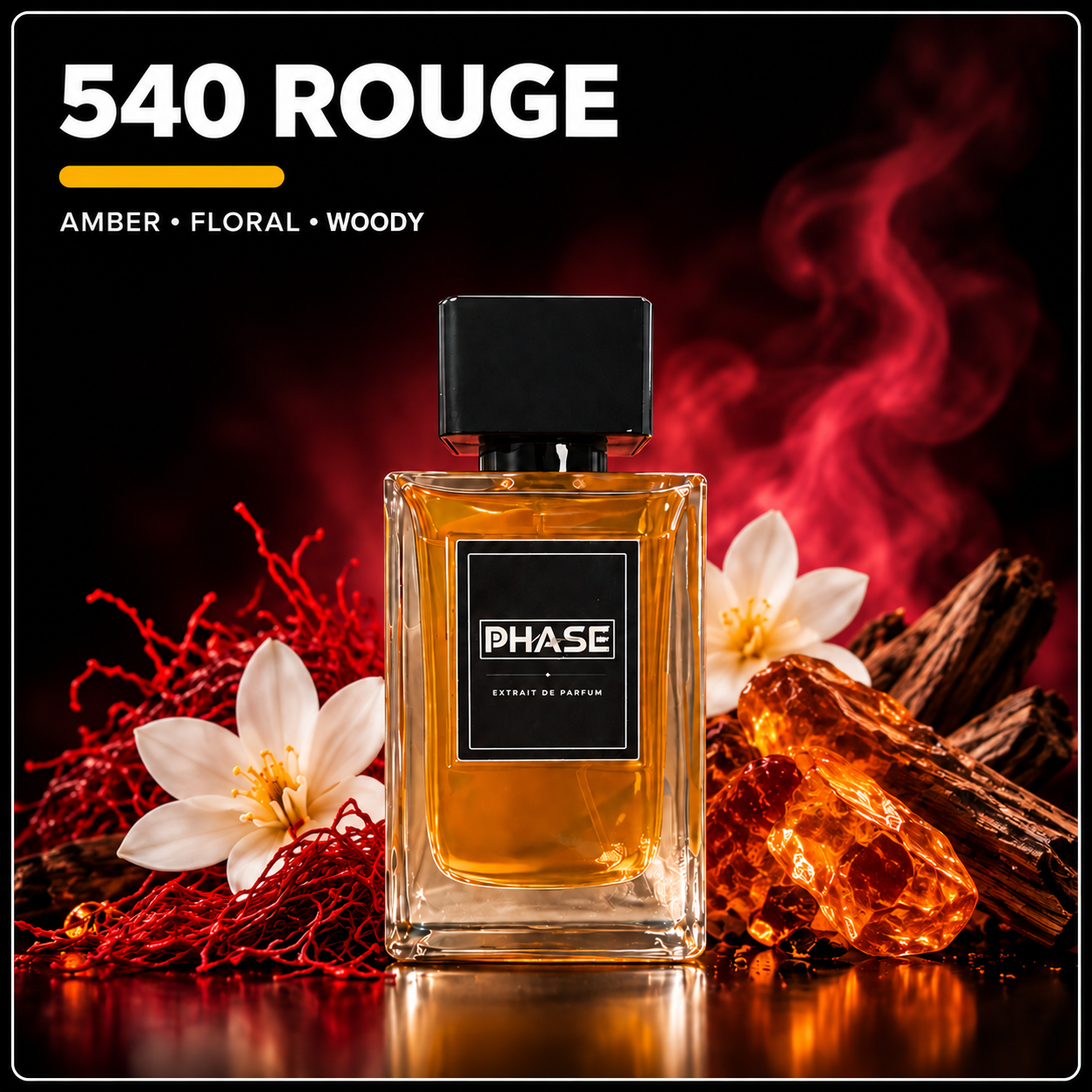 540 Rouge by Phase Fragrances – amber, floral and woody