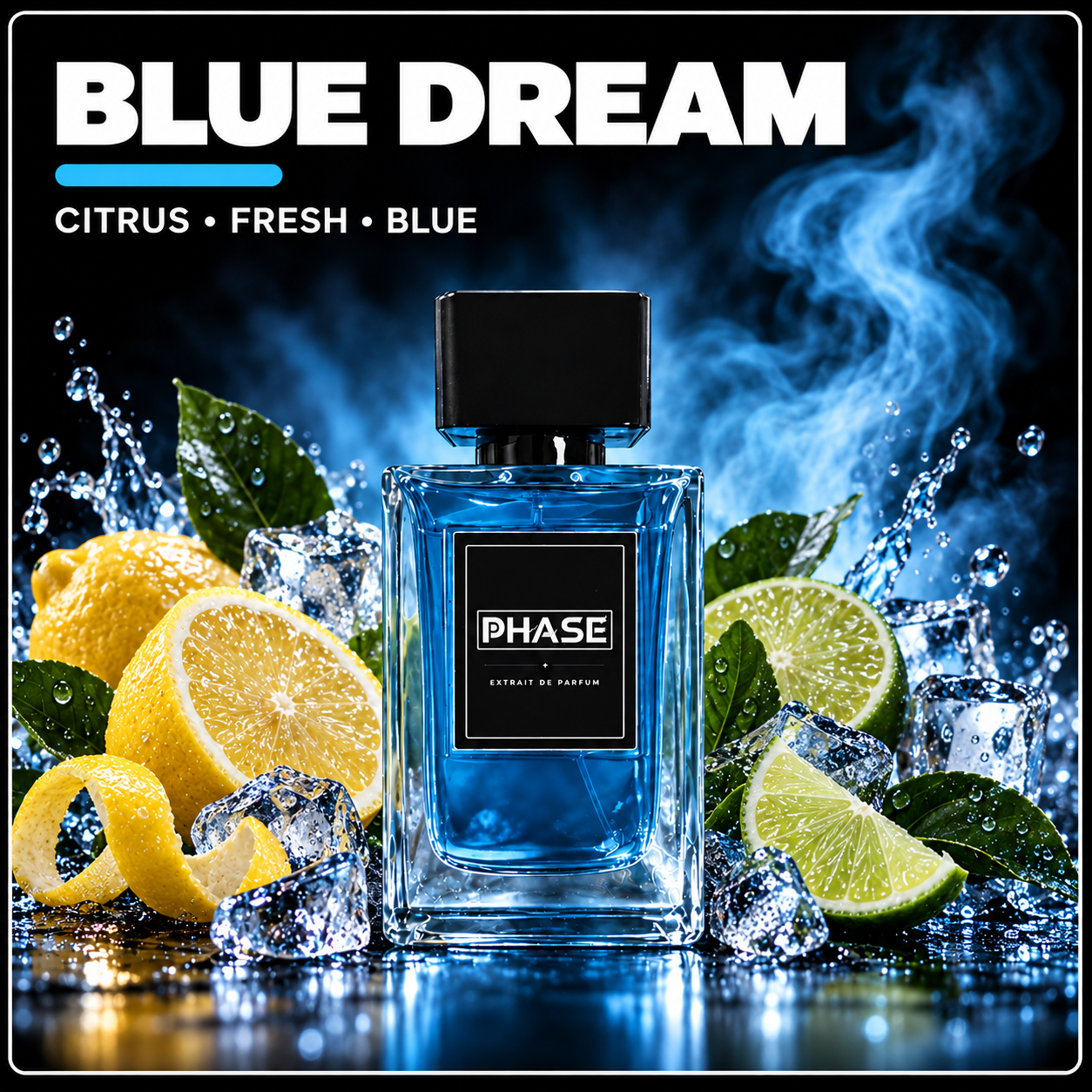 Blue Dream by Phase Fragrances – men's citrus fresh blue Extrait de Parfum