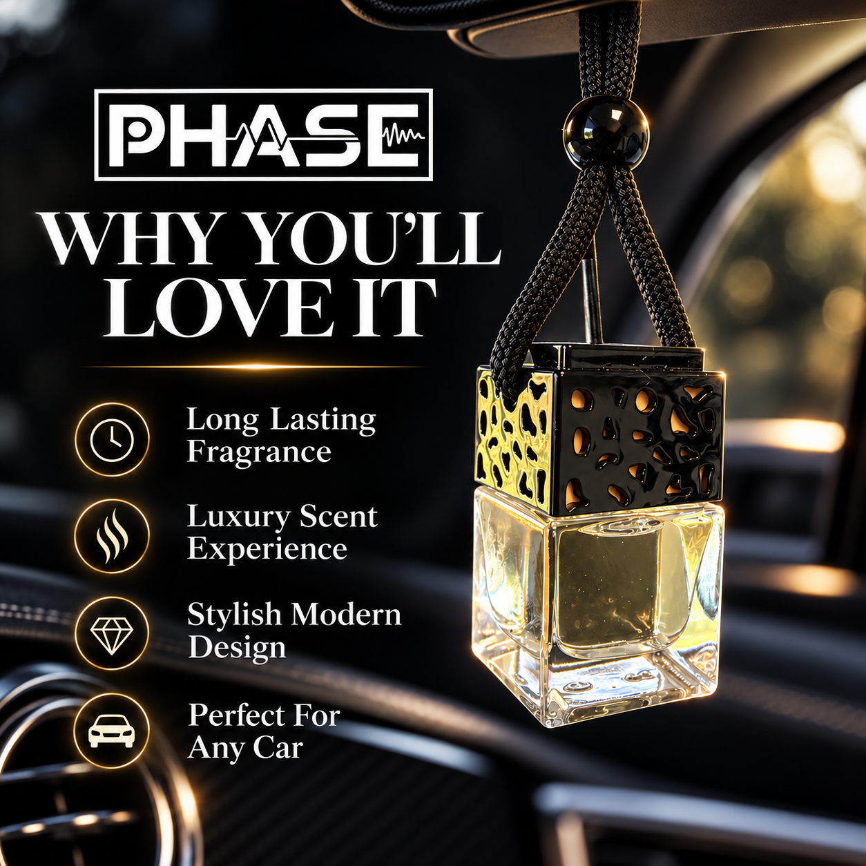 Phase luxury hanging car diffuser benefits