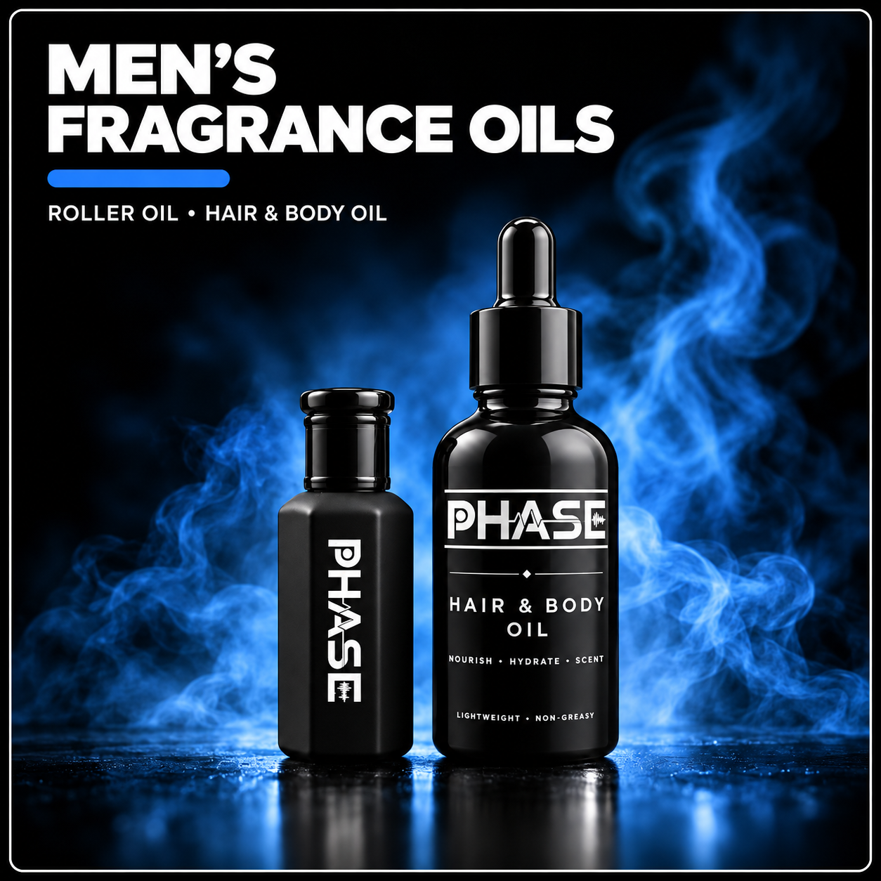 MEN’S FRAGRANCE OILS – Phase roller oil and hair & body oil